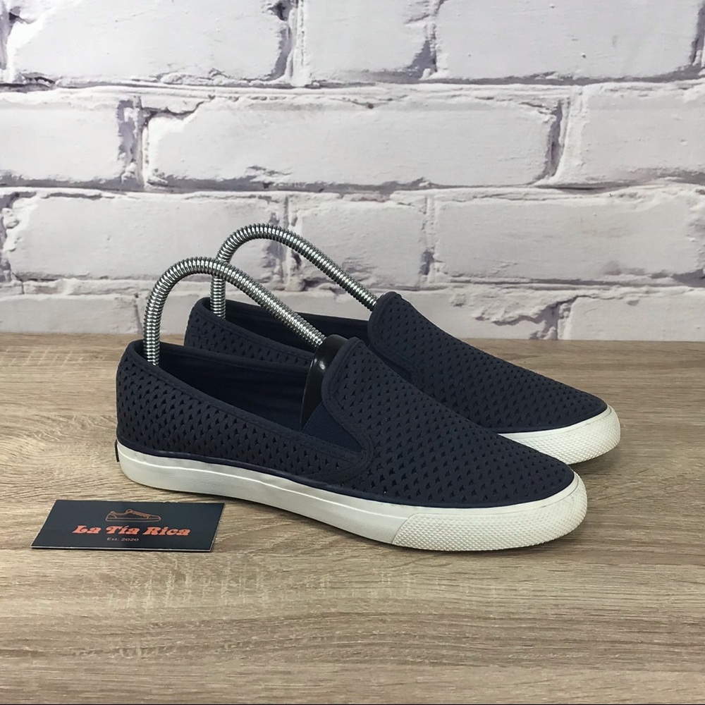 Sperry Seaside Navy Perforated Slip On Sneaker